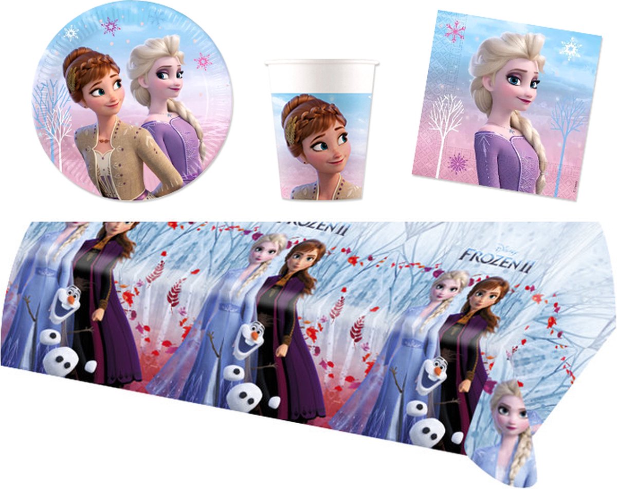 Disney Frozen feestpakket | feestartikelen kinderfeest voor 8 kinderen